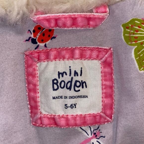 MINI BODEN $110 Ivory Faux Fur Coat Jacket Girls size  5-6 years EUC - Picture 11 of 12